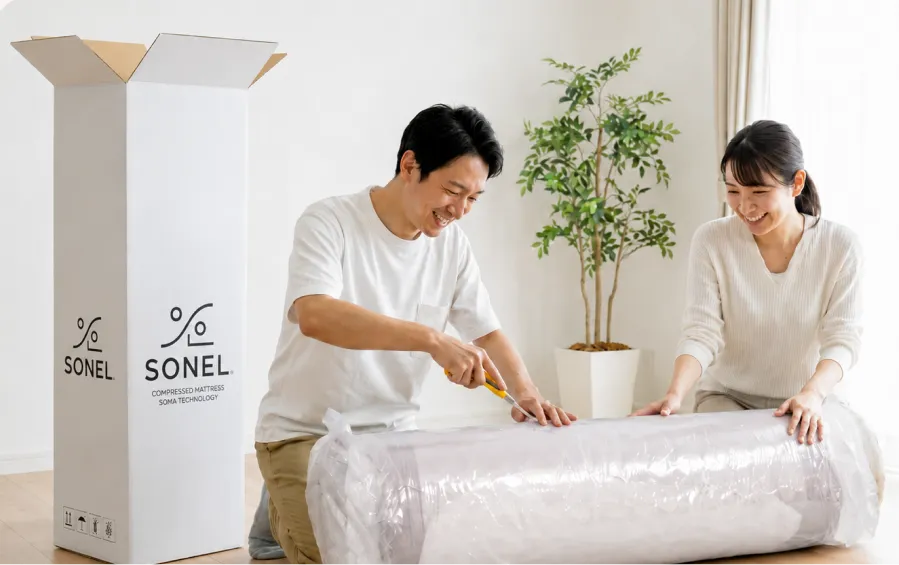 組み立てに時間をかける必要なし。開封して数時間で勝手に復元